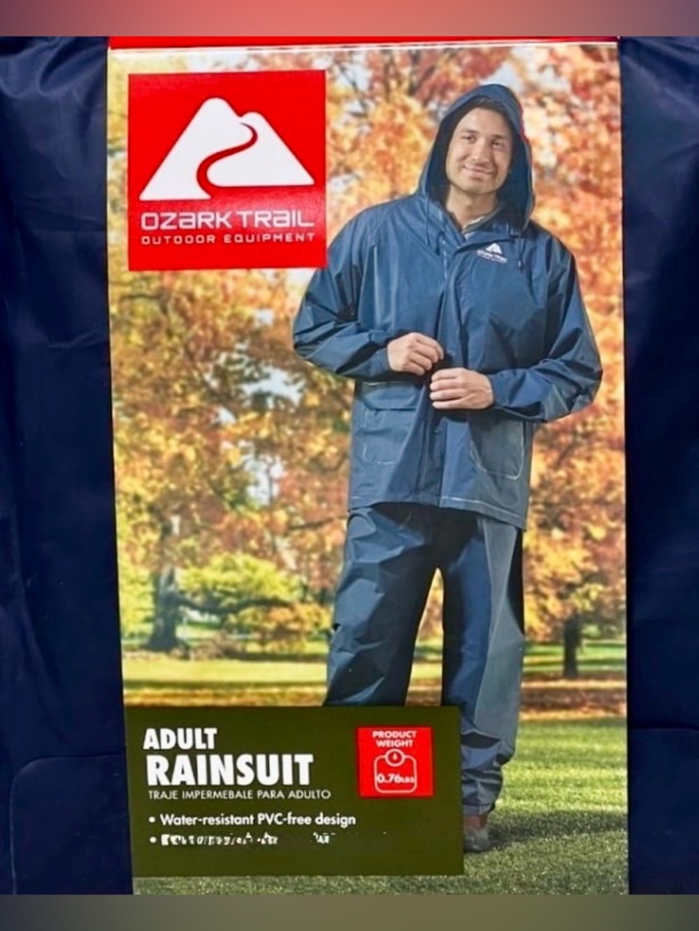 Ozark Trail Adult EVA Rainwear Suit for Men, Size Medium/Large